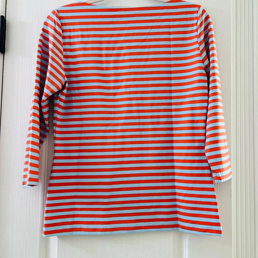 ***SOLD*** J. McLaughlin Catalina Cloth 3/4 Sleeve S Top - Picture 2 of 7